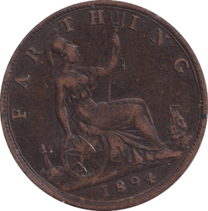 1894 FARTHING ( VF ) - FARTHING - Cambridgeshire Coins