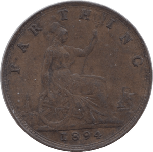 1894 FARTHING ( VF ) - Farthing - Cambridgeshire Coins