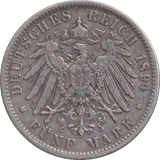 1894 FIVE MARK MUNICH BAVARIA D - SILVER WORLD COINS - Cambridgeshire Coins