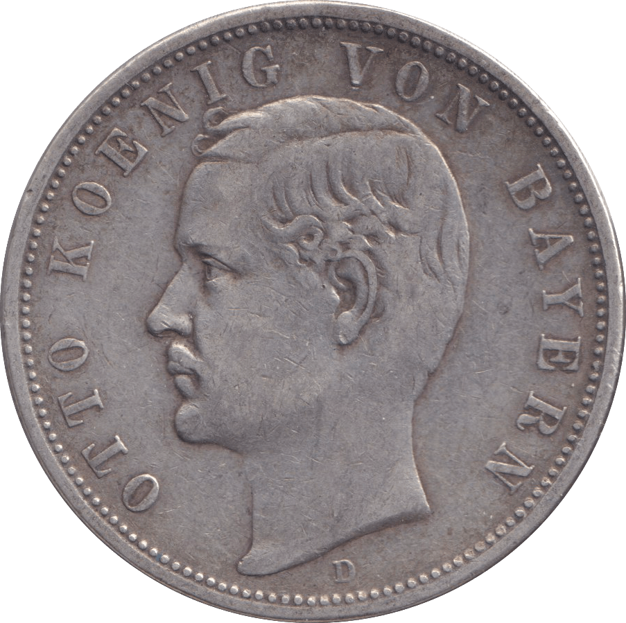 1894 FIVE MARK MUNICH BAVARIA D - SILVER WORLD COINS - Cambridgeshire Coins