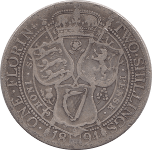 1894 FLORIN ( FINE ) - FLORIN - Cambridgeshire Coins