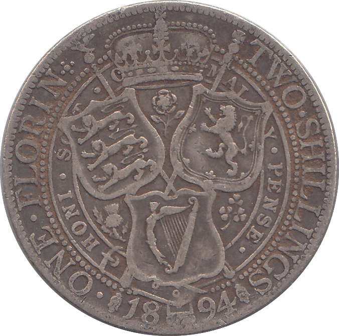 1894 FLORIN ( FINE ) - FLORIN - Cambridgeshire Coins