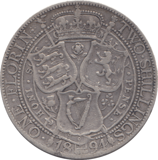 1894 FLORIN ( GF ) - FLORIN - Cambridgeshire Coins