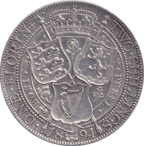 1894 FLORIN ( VF ) - FLORIN - Cambridgeshire Coins
