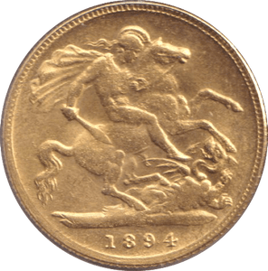 1894 GOLD HALF SOVEREIGN ( GVF ) - HALF SOVEREIGN - Cambridgeshire Coins