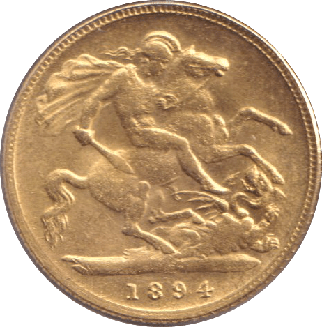 1894 GOLD HALF SOVEREIGN ( GVF ) - HALF SOVEREIGN - Cambridgeshire Coins