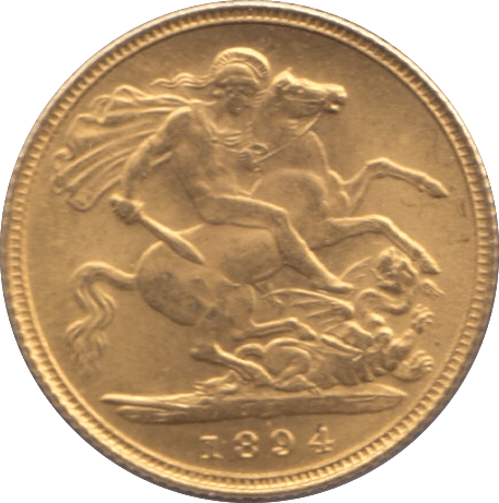 1894 GOLD HALF SOVEREIGN ( UNC ) - HALF SOVEREIGN - Cambridgeshire Coins