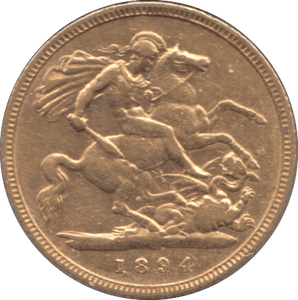 1894 GOLD HALF SOVEREIGN ( VF ) - HALF SOVEREIGN - Cambridgeshire Coins