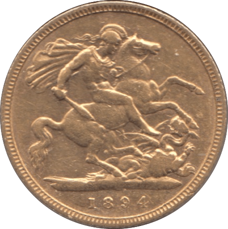 1894 GOLD HALF SOVEREIGN ( VF ) - HALF SOVEREIGN - Cambridgeshire Coins