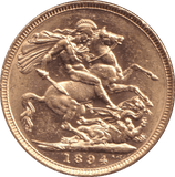 1894 GOLD SOVEREIGN ( AUNC ) - SOVEREIGN - Cambridgeshire Coins