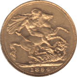 1894 GOLD SOVEREIGN SYDNEY MINT ( AUNC ) - SOVEREIGN - Cambridgeshire Coins