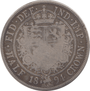 1894 HALFCROWN ( EF ) - HALFCROWN - Cambridgeshire Coins