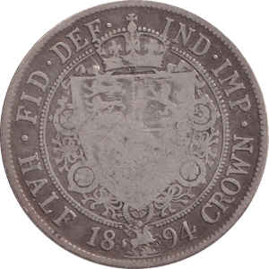 1894 HALFCROWN ( FINE ) - Halfcrown - Cambridgeshire Coins