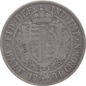 1894 HALFCROWN ( FINE ) - HALFCROWN - Cambridgeshire Coins