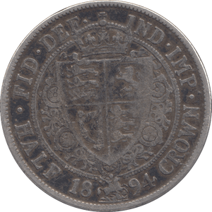 1894 HALFCROWN ( FINE ) - HALFCROWN - Cambridgeshire Coins