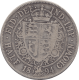 1894 HALFCROWN ( FINE ) - HALFCROWN - Cambridgeshire Coins