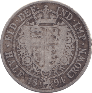 1894 HALFCROWN ( FINE ) - HALFCROWN - Cambridgeshire Coins