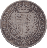 1894 HALFCROWN ( FINE ) - HALFCROWN - Cambridgeshire Coins