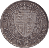 1894 HALFCROWN ( GF ) - HALFCROWN - Cambridgeshire Coins