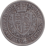 1894 HALFCROWN ( GF ) - HALFCROWN - Cambridgeshire Coins