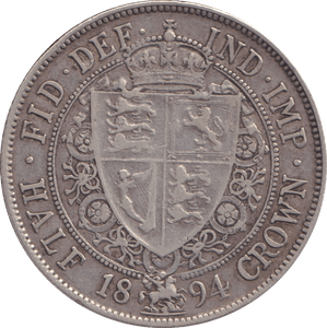 1894 HALFCROWN ( GVF ) - HALFCROWN - Cambridgeshire Coins