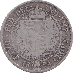 1894 HALFCROWN ( NF ) - HALFCROWN - Cambridgeshire Coins