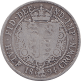 1894 HALFCROWN ( NF ) - HALFCROWN - Cambridgeshire Coins