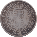 1894 HALFCROWN ( NF ) - HALFCROWN - Cambridgeshire Coins