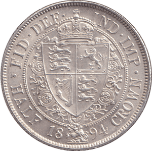 1894 HALFCROWN ( UNC ) - HALFCROWN - Cambridgeshire Coins