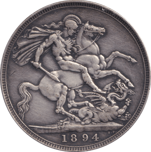 1894 LVIII CROWN ( GVF ) - CROWN - Cambridgeshire Coins