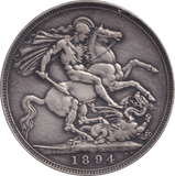 1894 LVIII CROWN ( GVF ) - CROWN - Cambridgeshire Coins