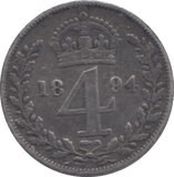1894 MAUNDY FOURPENCE ( GF ) - FOURPENCE - Cambridgeshire Coins