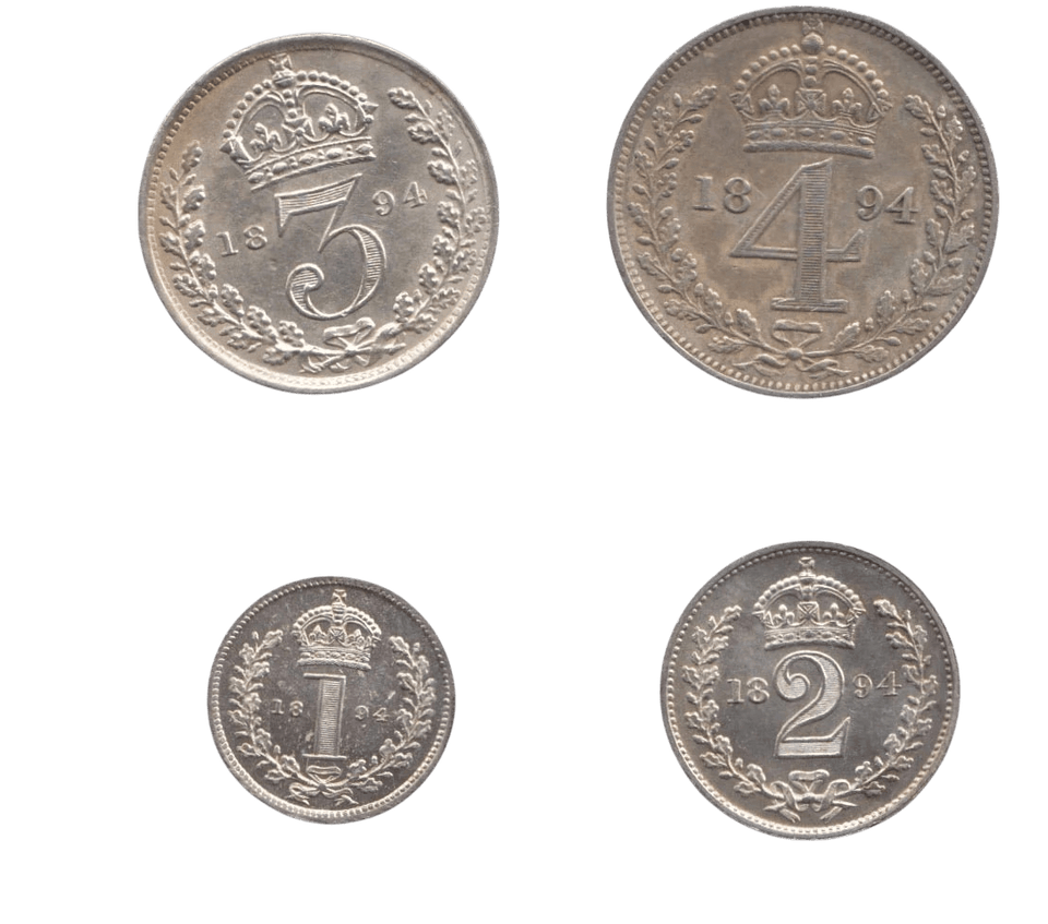 1894 MAUNDY SET VICTORIA - Maundy Set - Cambridgeshire Coins