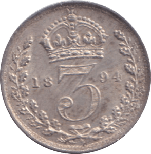 1894 MAUNDY THREEPENCE ( AUNC ) - MAUNDY THREEPENCE - Cambridgeshire Coins