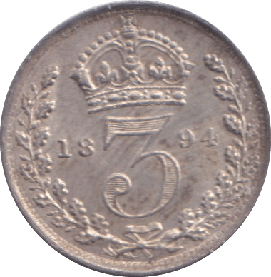 1894 MAUNDY THREEPENCE ( AUNC ) - MAUNDY THREEPENCE - Cambridgeshire Coins