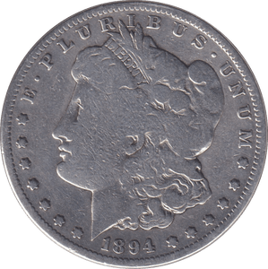 1894 MORGAN DOLLAR USA SAN FRANCISCO MINT - SILVER WORLD COINS - Cambridgeshire Coins
