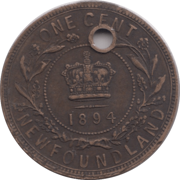 1894 NEWFOUNDLAND ONE CENT - HALFPENNY TOKEN - Cambridgeshire Coins