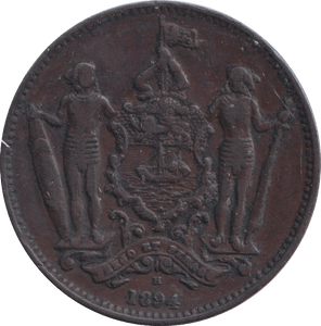 1894 ONE CENT NORTH BORNEO - WORLD COINS - Cambridgeshire Coins