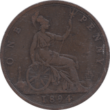 1894 PENNY ( FINE ) - Penny - Cambridgeshire Coins