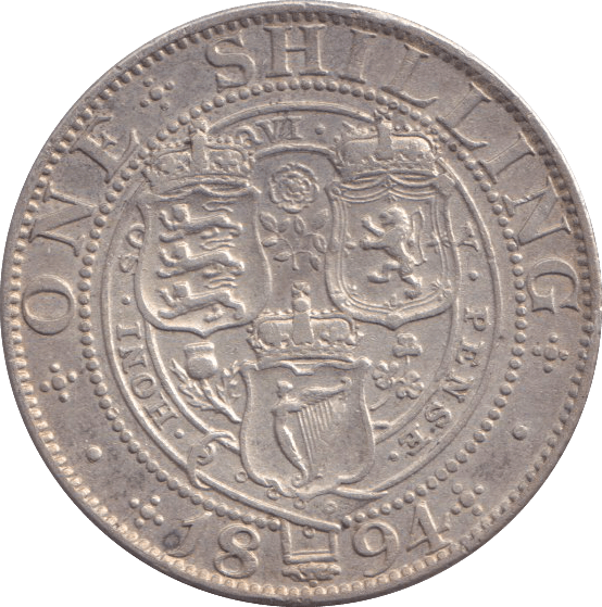1894 SHILLING ( EF ) 1 - SHILLING - Cambridgeshire Coins