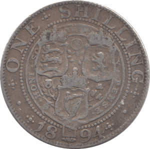 1894 SHILLING ( FINE ) - SHILLING - Cambridgeshire Coins