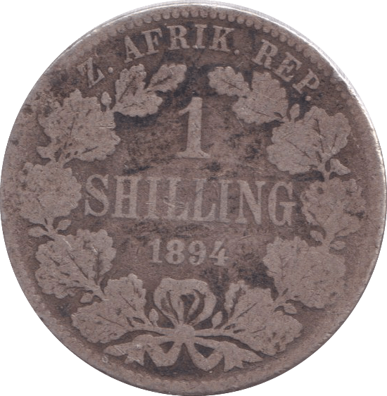 1894 SILVER 1 SHILLING SOUTH AFRICA - SILVER WORLD COINS - Cambridgeshire Coins