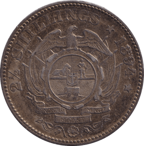 1894 SILVER 2 1/2 SHILLING SOUTH AFRICA - SILVER WORLD COINS - Cambridgeshire Coins