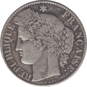 1894 SILVER 50 CENTS FRANCE - SILVER WORLD COINS - Cambridgeshire Coins