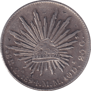 1894 SILVER 8 REALES MEXICO - SILVER WORLD COINS - Cambridgeshire Coins