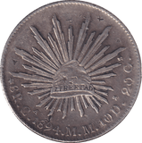 1894 SILVER 8 REALES MEXICO - SILVER WORLD COINS - Cambridgeshire Coins