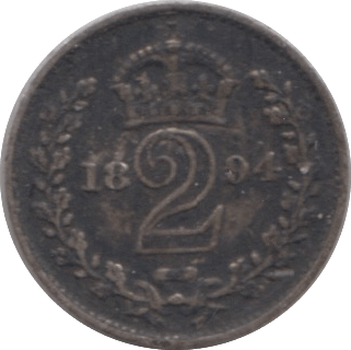 1894 SILVER MAUNDY TWOPENCE ( GF ) - MAUNDY TWOPENCE - Cambridgeshire Coins