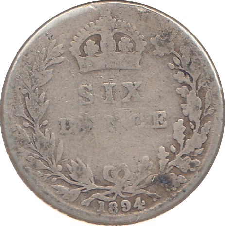 1894 SIXPENCE ( FAIR ) - SIXPENCE - Cambridgeshire Coins