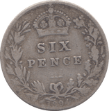 1894 SIXPENCE ( FINE ) - SIXPENCE - Cambridgeshire Coins