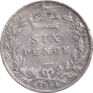 1894 SIXPENCE ( VF ) - SIXPENCE - Cambridgeshire Coins